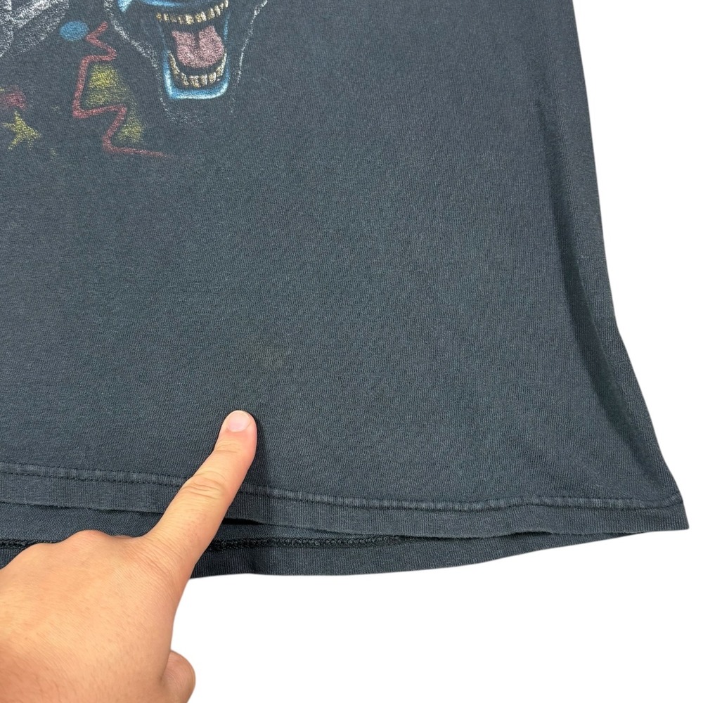 Vintage 2000s Clown Gang Colorful Faded Black Shirt Men's 2XL - Picture 3 of 8